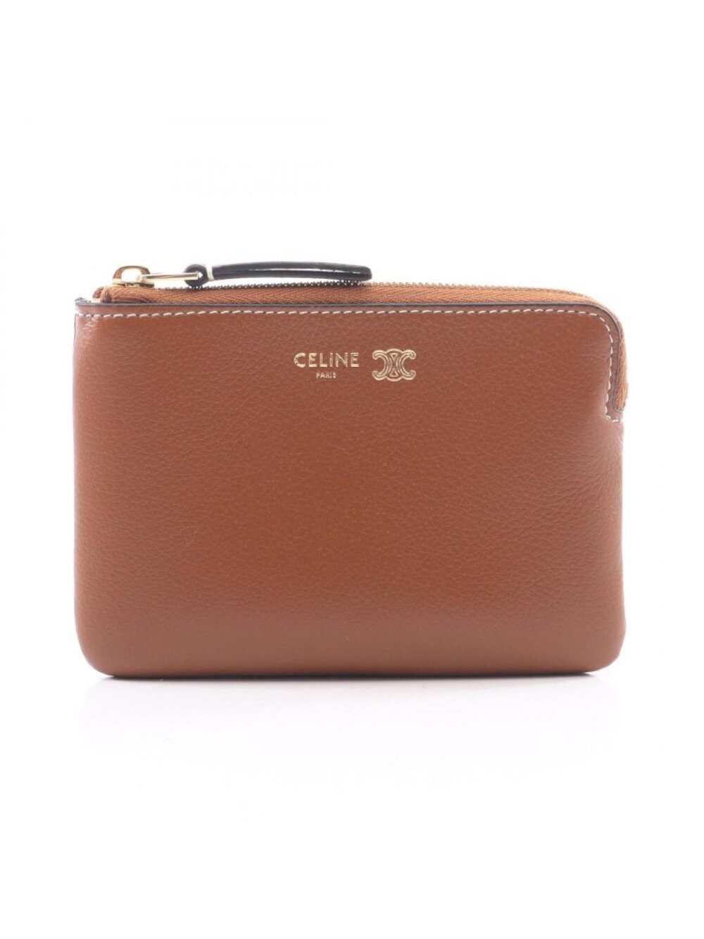 Celine Coin Purse Triomphe with Key Ring 100 Leather